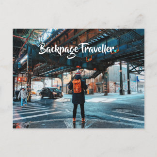Relax And Enjoy Backpack Traveller Under Bridge Holiday Postcard