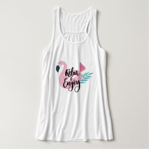 Relax and enjoy Flamingo Tank Top
