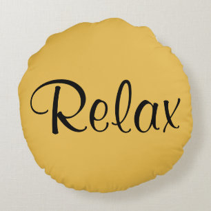 Relax and Just Breath Round Throw Pillow