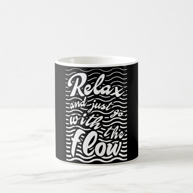 Relax and just go with the flow, waves version coffee mug (Center)