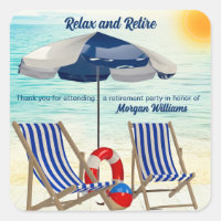 Relax and Retire Tropical Beach Chair Retirement