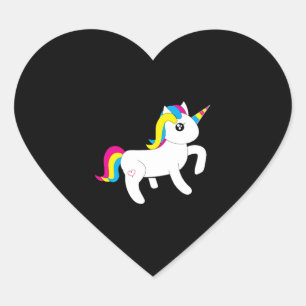Relax Be Unicorn Heart Sticker