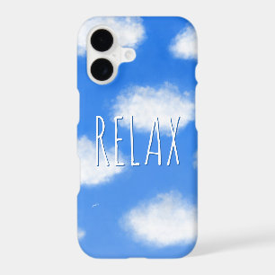 Relax Blue Sky Clouds Motivational Quote
