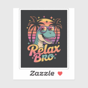 Relax Bro Cool T-Rex Dinosaur Sunglasses Summer