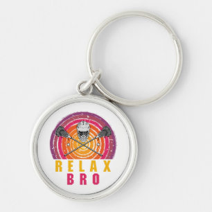 Relax Bro Lacrosse Key Ring