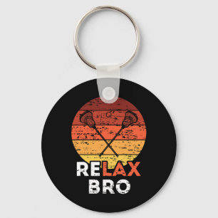 Relax Bro - Lacrosse Key Ring