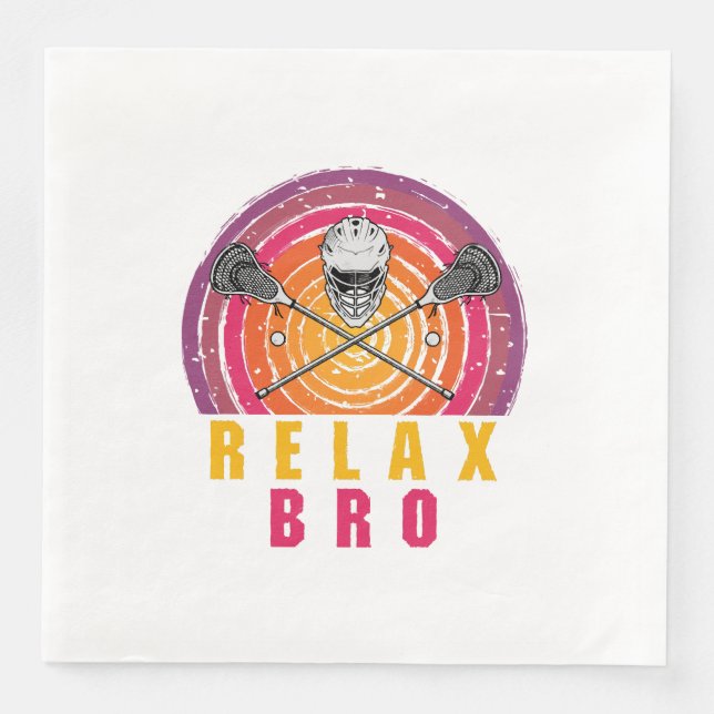 Relax Bro Lacrosse Napkin (Front)