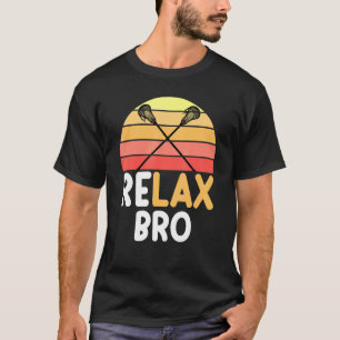 Relax Bro Lacrosse Vintage Surf Sun T-Shirt