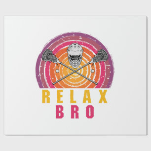 Relax Bro Lacrosse Wrapping Paper
