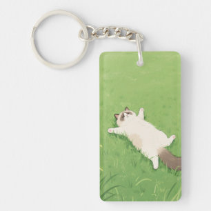 Relax Cat Key Ring