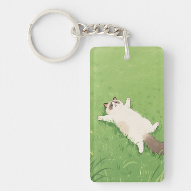 Relax Cat Key Ring (Front)