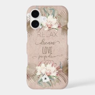 Relax Dream Love Tropical Blush Pink Orchid Palm