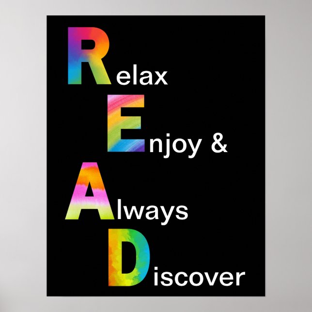 Relax Enjoy Always Discover (READ) Poster (Front)
