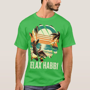 Relax Habibi Romantic Funny Arabic Roots Yoga Love T-Shirt