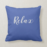 Relax hand writing on blue background