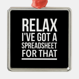 Relax I have got a spreadsheet for that Metal Tree Decoration