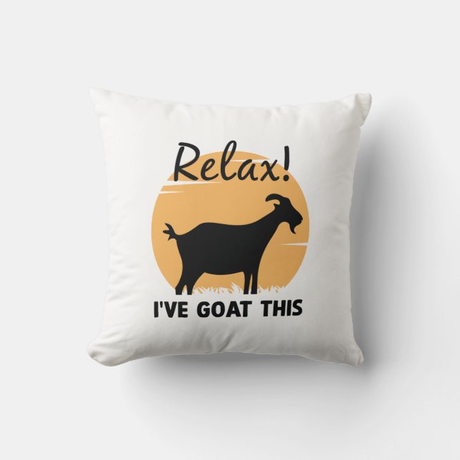 Relax I’ve Goat This Cushion (Front)