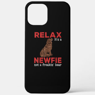 Relax its a newfie Cute newfoundland dog iPhone 12 Pro Max Case
