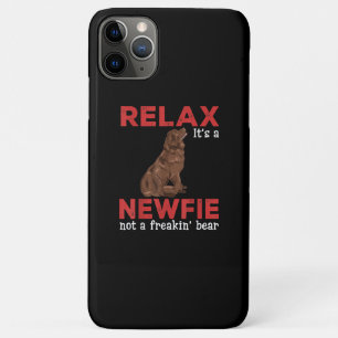Relax its a newfie Cute newfoundland dog Case-Mate iPhone Case