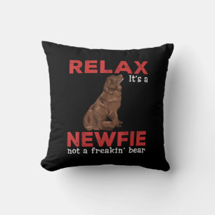Relax its a newfie   Cute newfoundland dog Cushion