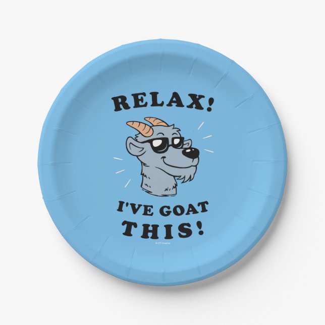 Relax! I've Goat This Paper Plate (Front)