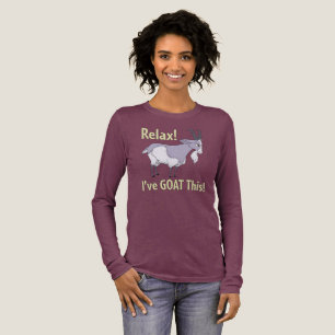 Relax! I've GOAT THIS! with Cartoon Goat Tri-Blend Shirt