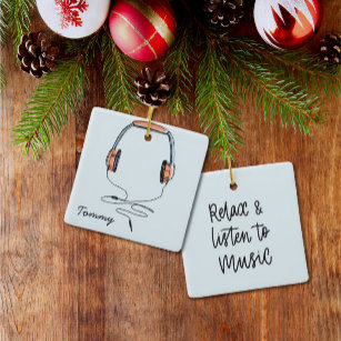 Relax & listen to the music headphones Ornament