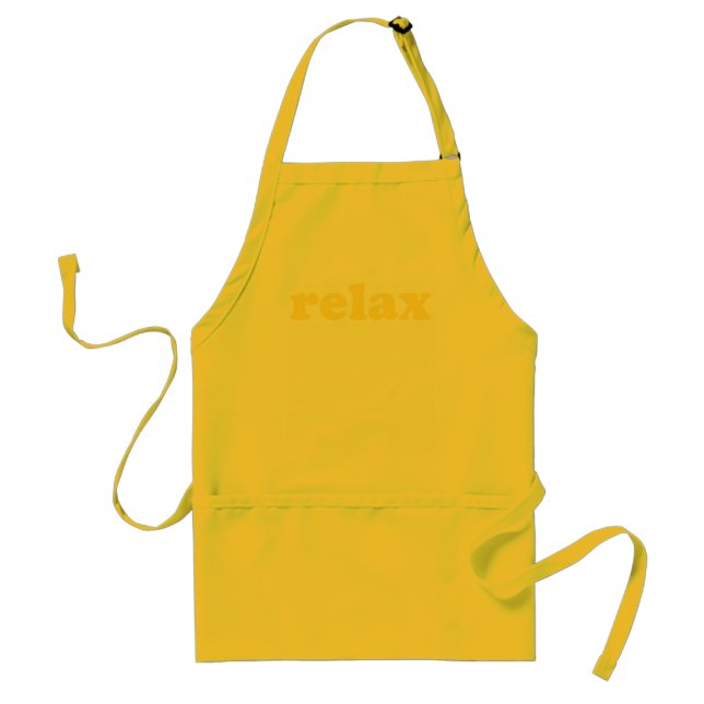 Relax modern typography funny cool yellow standard apron (Front)