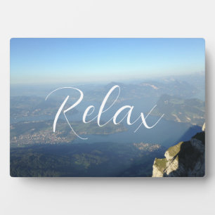 Relax Mountains Lakes Paradise Landscape Plaque