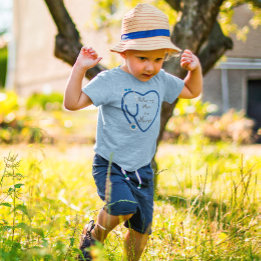 Relax My Mom Is A Nurse Heart Stethoscope Love Toddler T-Shirt