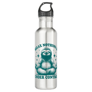 Relax Nothing Is Under Control Sloth Yoga 710 Ml Water Bottle