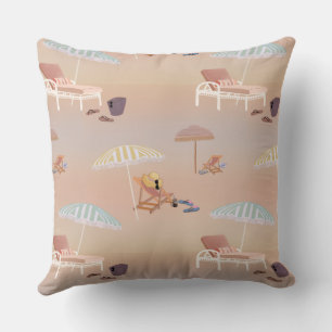 Relax On the Sandy Pastel Beach Cushion