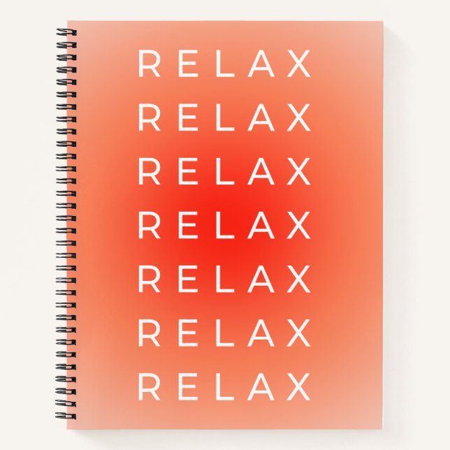 Relax Relax Gradient Notebook (Front)