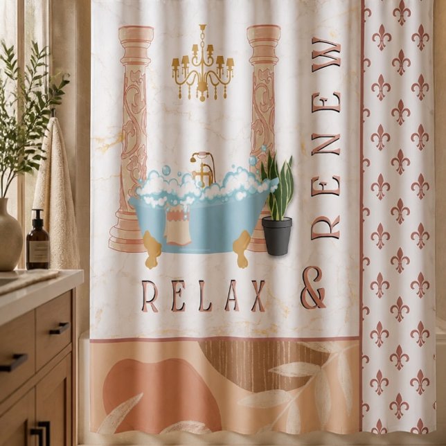 Relax & Renew Classic Shower Curtain (Creator Uploaded)