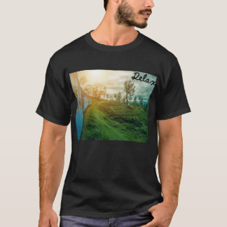 Relax Scenic Train Travel Journey Mountain Landsca T-Shirt