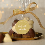 Relax Script Love and Thanks Custom Colour Wedding Classic Round Sticker<br><div class="desc">Wedding favour sticker featuring the words "love and thanks" in a relax cursive script in white against an editable background colour (click customise to access). Personalise it by replacing the placeholder text. For more options such as to change the font and it's size/colour, expand /contract curve or the spacing between...</div>