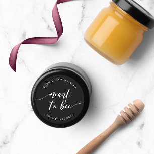 Relax Script Meant to Bee Editable Colour Wedding Classic Round Sticker