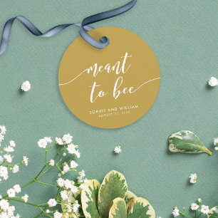 Relax Script Meant to Bee Editable Colour Wedding Favour Tags