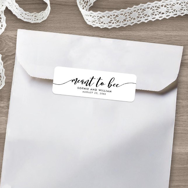 Relax Script Meant to Bee Wedding Favour Label (Creator Uploaded)