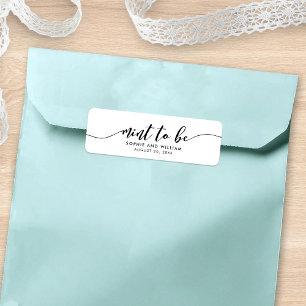 Relax Script Mint to Be Wedding Favour Label