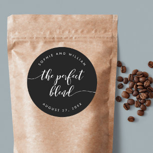 Relax Script Perfect Blend Custom Colour Wedding Classic Round Sticker