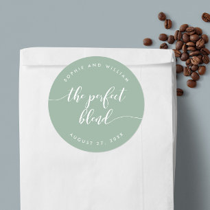 Relax Script Perfect Blend Custom Colour Wedding Classic Round Sticker