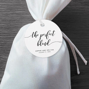 Relax Script The Perfect Blend Wedding Favour Tags