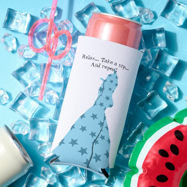 Relax Sip Repeat Seltzer Can Cooler (In Situ Summer)