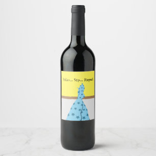 Relax Sip Repeat Wine Label