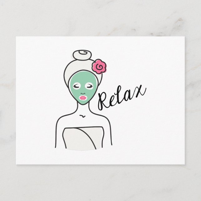 Relax Spa Beauty Postcard (Front)