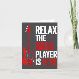 Relax The B Player Is Here Retro Guitar Musician F Card