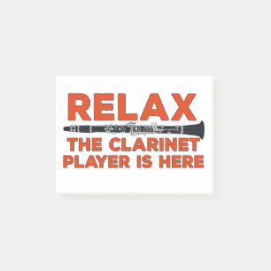 Relax The Clarinet Player is Here Post-it Notes