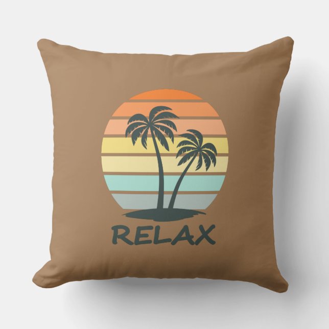 Relax Throw Pillow (Front)