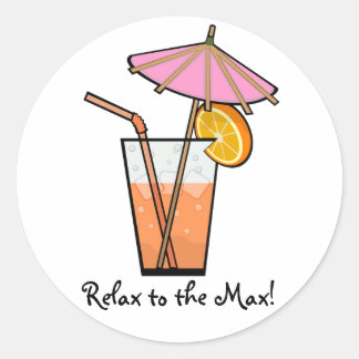 Relax To The Max! Classic Round Sticker